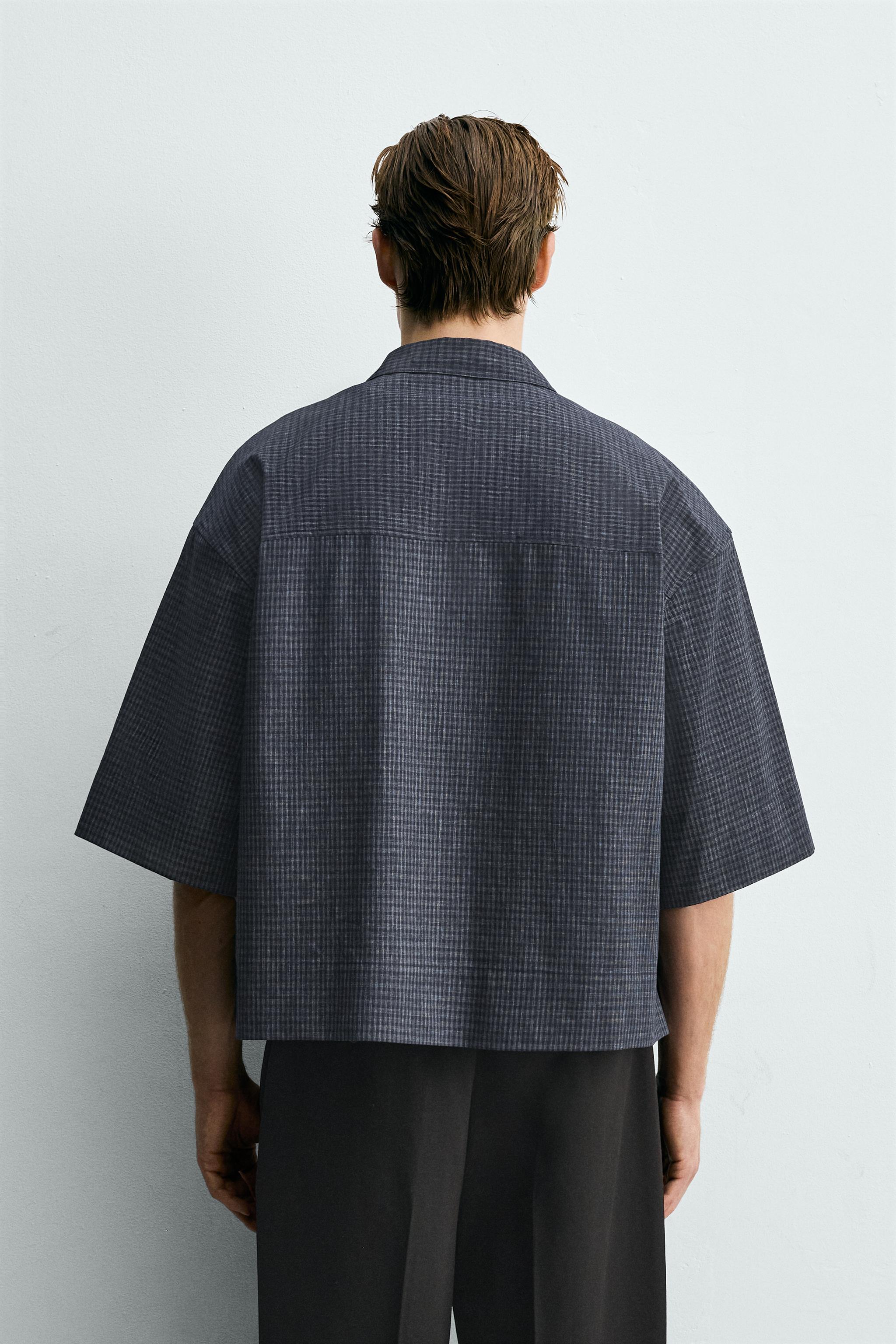 CHEMISE COUPE BOXY À CARREAUX